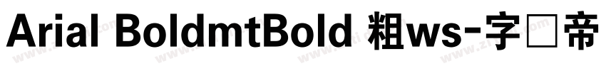 Arial BoldmtBold 粗ws字体转换